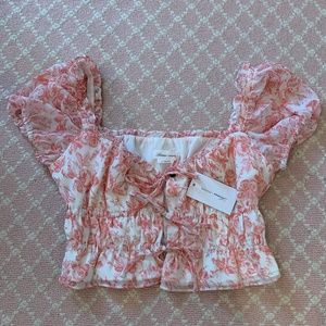 Lovers + Friends Puff Sleeve Top